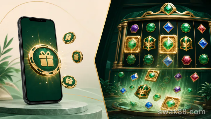 Promotional free spins compared with an in-game slot bonus round